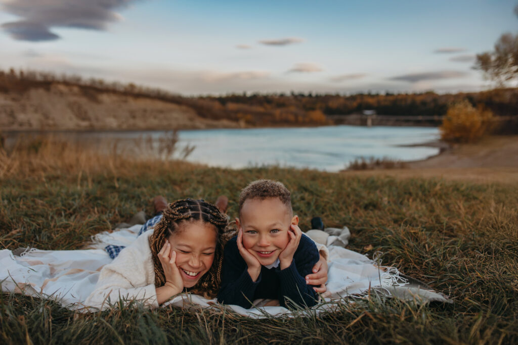 fall edmonton family photos in the river valley