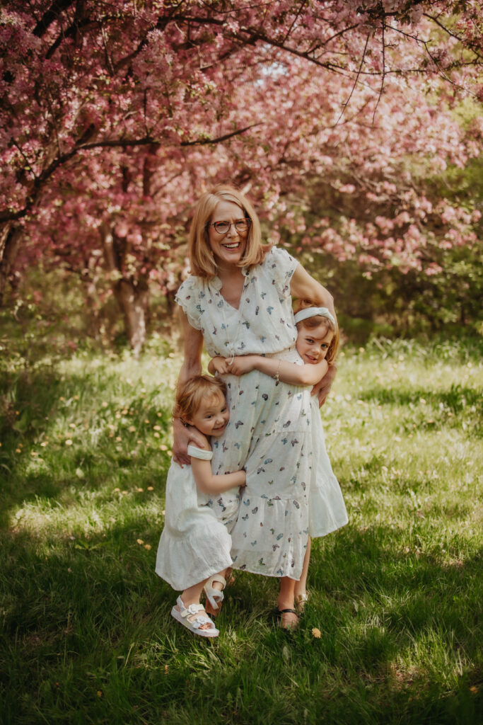 Edmonton family photos at the cherry blossoms