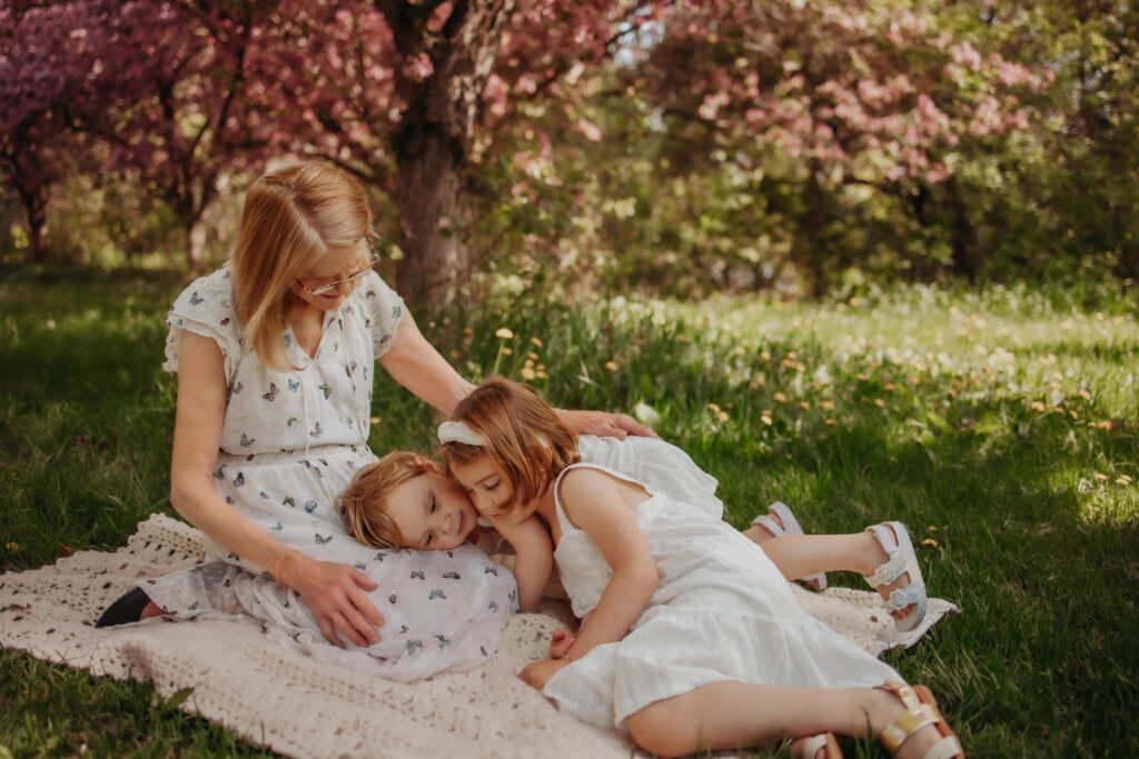 Edmonton family photos at the cherry blossoms